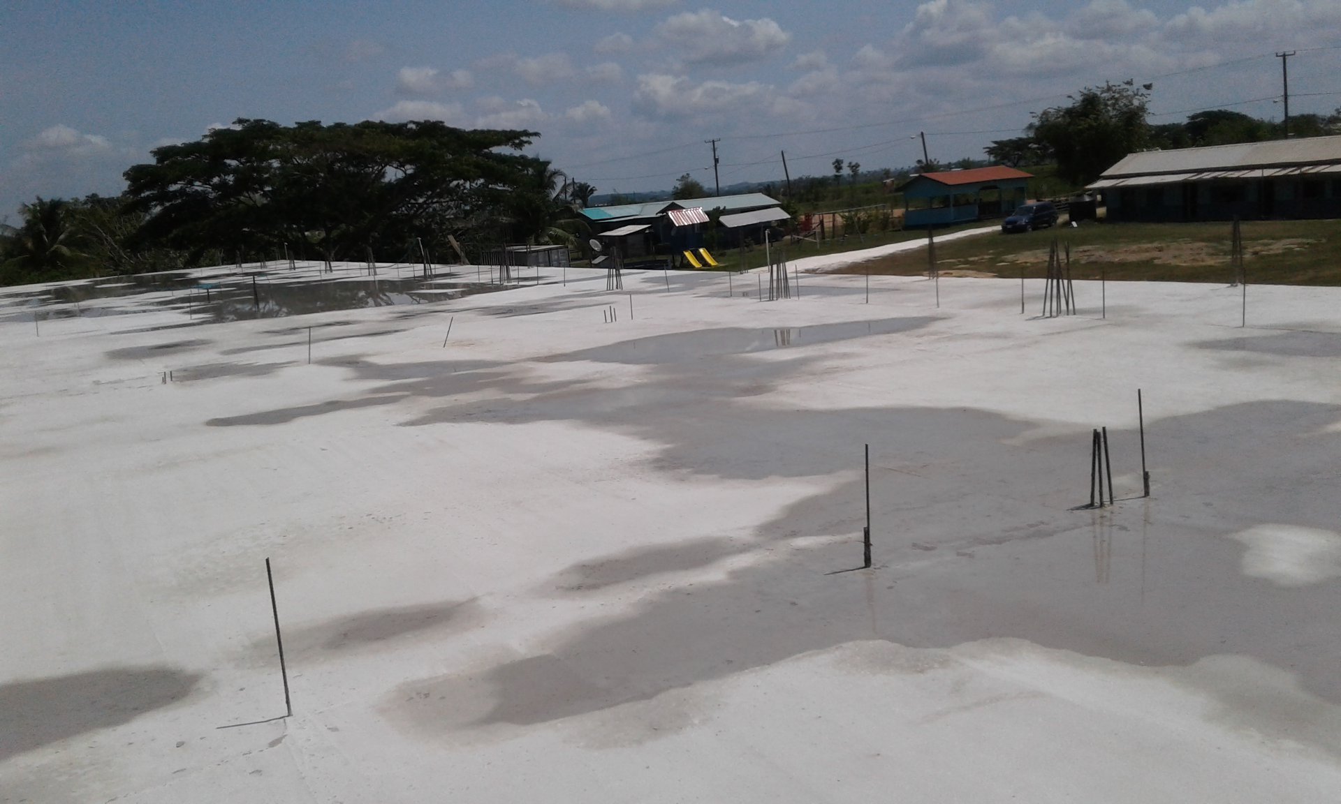 Concrete foundation of St Joseph in Belize