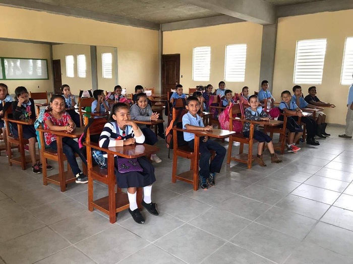 Students in St. Joseph enjoy a new classroom in Belize